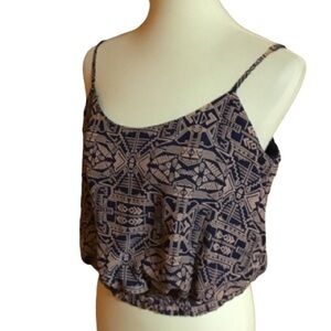 Love Fire Boho bright tribal cropped tank top